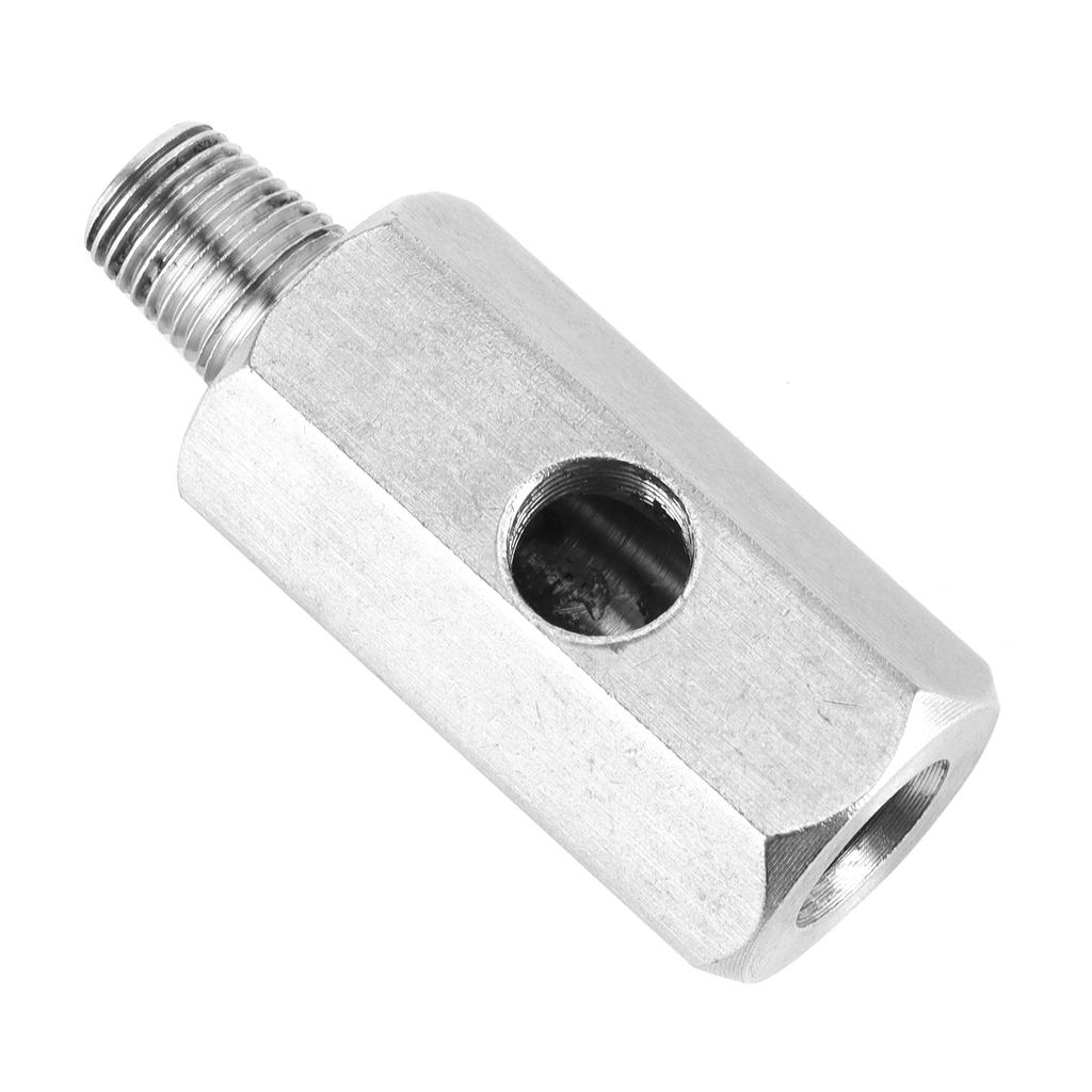 18in BSPT Oil Pressure Sensor Tee To NPT Adapter Stainless Steel Fitting for Turbo Supply Feed Line