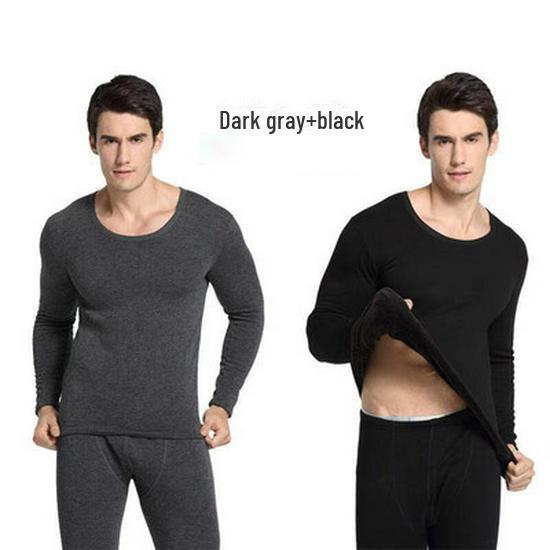 Men's Thermal Underwear Set: Buy One Get One Free. Autumn/Winter Cold-Proof, Includes 2 Sets with Velvet Lining.