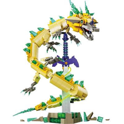 Кирпичи Zeldaing Wild Breath Master Sword Tears of The White Dragon Настольные украшения Строительные блоки Сборка Игрушка Детские подарки