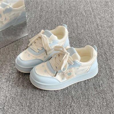 Женские парусиновые лоферы с дофамином: Летняя обувь на толстой подошве белого цвета с милым дизайном медведя 2025 года.