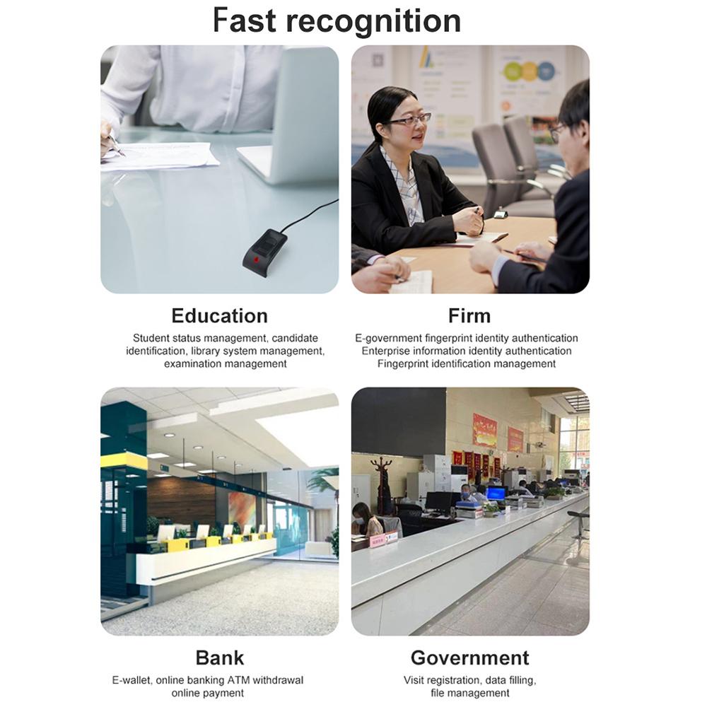 USB Fingerprint Reader Desktop Biometric Scanner Password Free Operation Fingerprint Scanner for PC