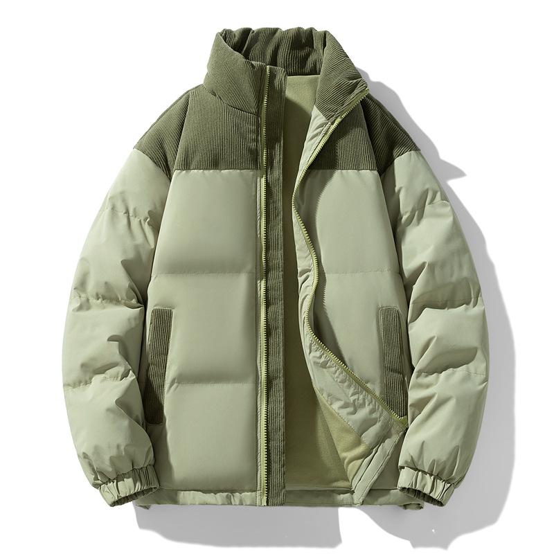 Down Cotton Jacket Couple Model Winter Thickened Warm Stand-up Collar Padded Jacket Youth Loose Casual Bread Jacket Jacket Padded Jacket