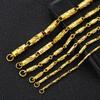 Vietnamese 24K Gold Plated Hexagonal Bamboo Necklace for Men & Women