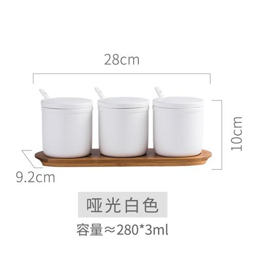 Керамическая банка для специй, набор из трех предметов, товары для кухни, контейнер для специй, солонка, коробка для приправ, банка для приправ