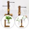 Wood Frame Love Heart Shape Home Decoration Glass Vase Flower Arrangement Plant Flower Pot Hydroponic Flower Vase