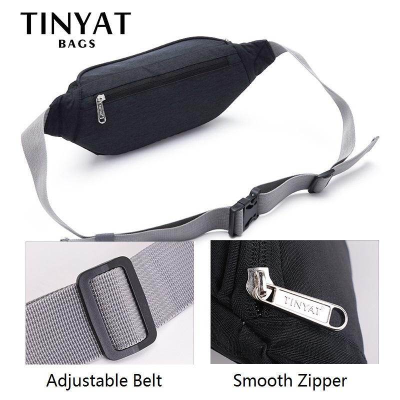 TINYAT Мужская поясная сумка дорожная поясная сумка для телефона для мужчин женщин повседневная холщовая сумка через плечо на пояс унисекс набедренная сумка