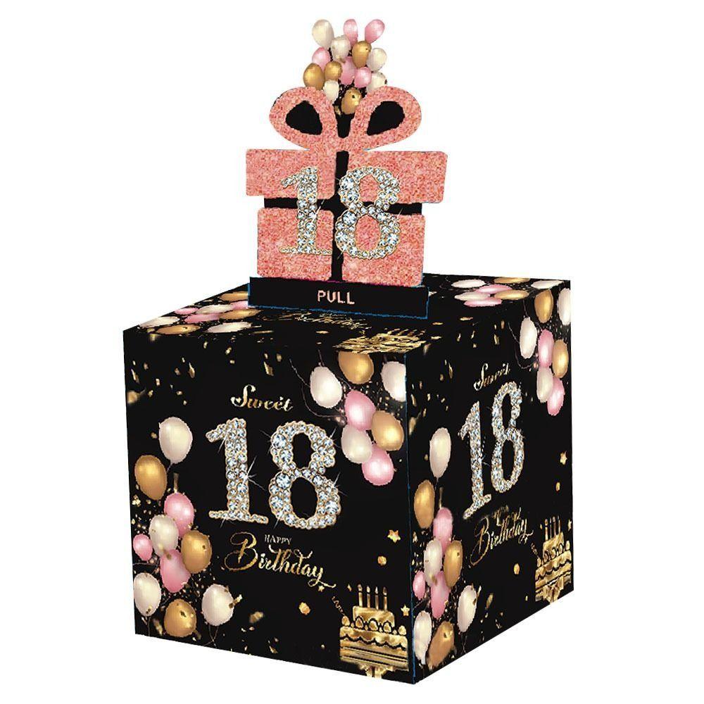 Бумажные подарочные коробки с вытягивающимися деньгами 16-й 18-й 21-й Коробки для денежных подарков Забавная копилка на день рождения День рождения