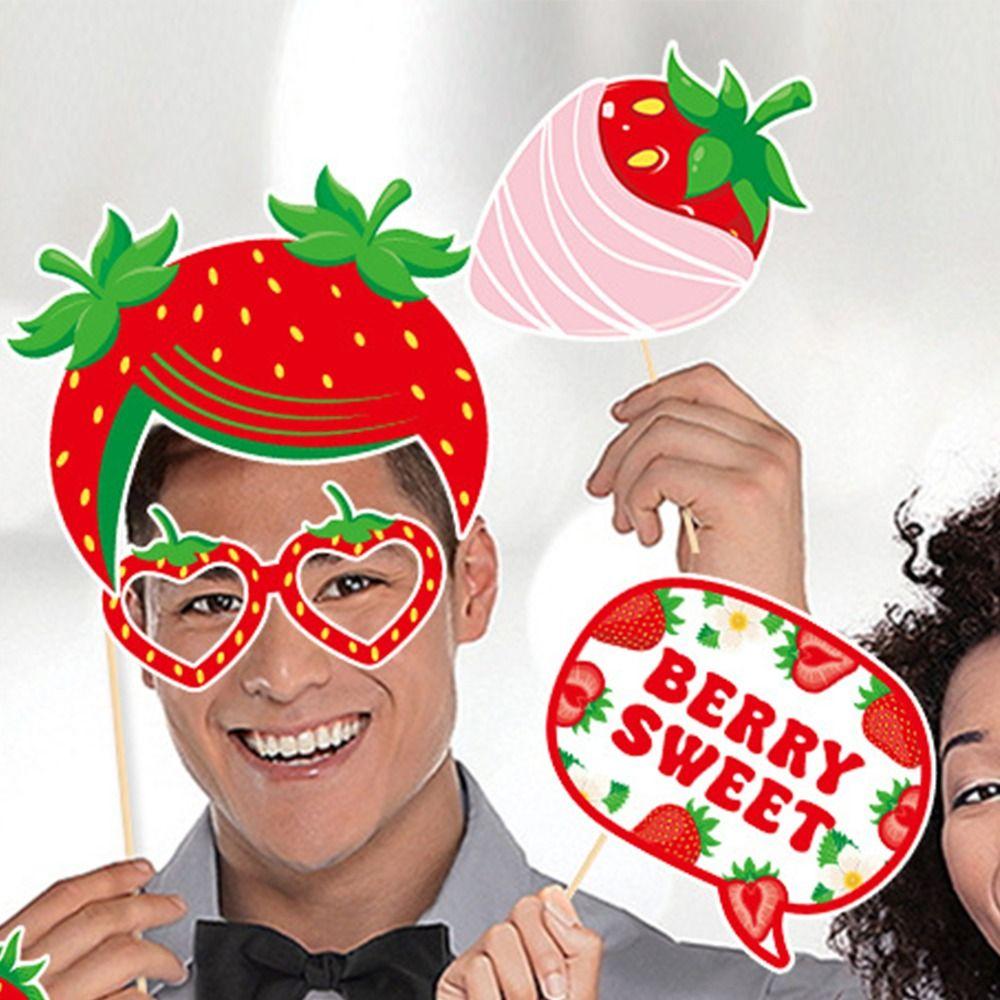Бумажный летний фрукт фото реквизит красный костюм маска забавный фотобудка реквизит пляжная вечеринка у бассейна