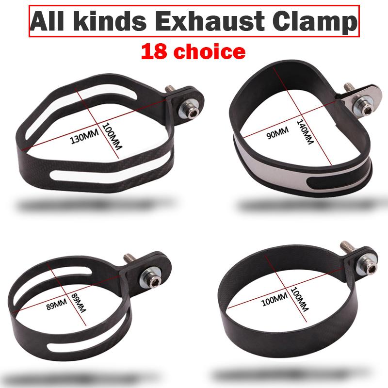 Motorcycle Exhaust Muffler Escape Clamp Carbon Fiber Hanger Bracket 90mm 100mm 120mm for Yoshimura for akrapovics for SC for TBR