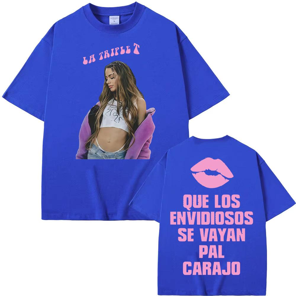 Singer Tini Stoessel Double Sided Print Tshirts Unisex Women Harajuku Fashion Aesthetic T Shirt Casual Cozy ONeck Tees Streetwear