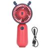 Hand Held Fan USB Charging Portable Mini Red Animal Horn Cute Style Battery Operated Fan for Tr