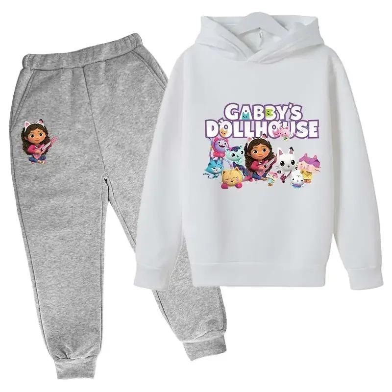 2025 Hoodie Toddler Girls Gabby Dollhouse Clothes Hoodies Pants 2Pcs Sets Cute Children Costume Kids Tracksuits Kids Gabby Cats