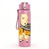 1PC Llama Wear Color Poncho Print 750ml Color Plastic Sports Water Bottle Leakproof Flip Straw Lid Suitable for Sports Office Home Use
