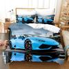 Спортивный автомобиль 3D Гоночный автомобиль Удобный Пуховое одеяло Пододеяльник Наволочка Постельное белье Украшение детской спальни Домашний текстиль