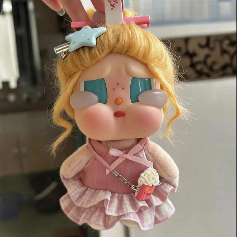 15cm Crybaby Doll Outfit Set Pink Or Yellow-Blue Dress With Hair Accessories Shoes Charm Pendant