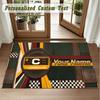 Crystal Velvet Square Rug Custom NameJCB Pattern Non Slip Home Floor Decor Rug