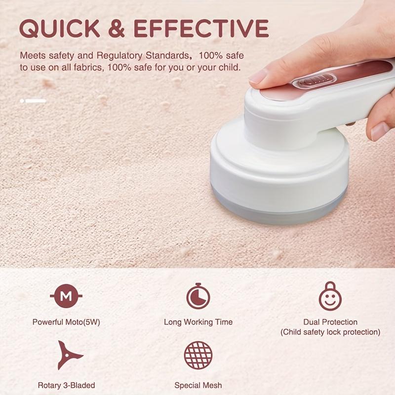 1 Pc, Electric Fabric Shaver, USB Rechargeable Lint Remover for Home Fabric De-Burrer