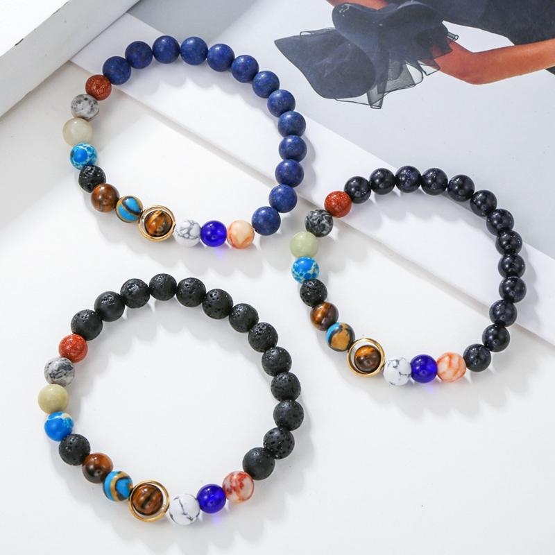 Винтажные стили Звездная галактика Браслет Регулируемый Прочный Камень Символ Ювелирное украшение Аксессуар Портативный для мужчин и женщин