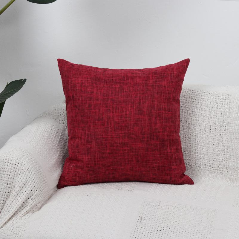 Solid Linen Cotton Throw Pillow Cover Simple Cushion Cover Nordic Boho Decor Couch Accent Pillow Case 45x45 cm 2pcs