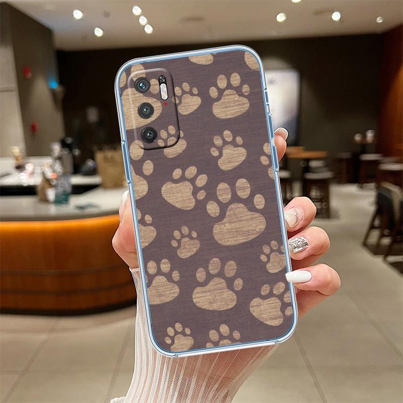 NH19 dog footprint Paw Transparent Phone Case for Motorola Moto Edge 20 30 40 50 S30 Fusion Ultra Pro Neo Lite + G200 G23