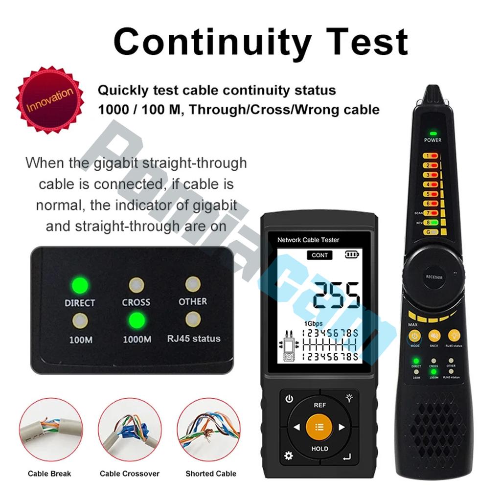 Digital Cable Tracker RJ45 PoE++ 90W Optical Power Meter Network Engineering All-in-One Tester LT-200S Port Flashing TDR length