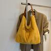 Зарубежная мода сумка подмышку женская 2025 осень и зима новая простая повседневная большая вместимость сумка-тоут для поездок на работу