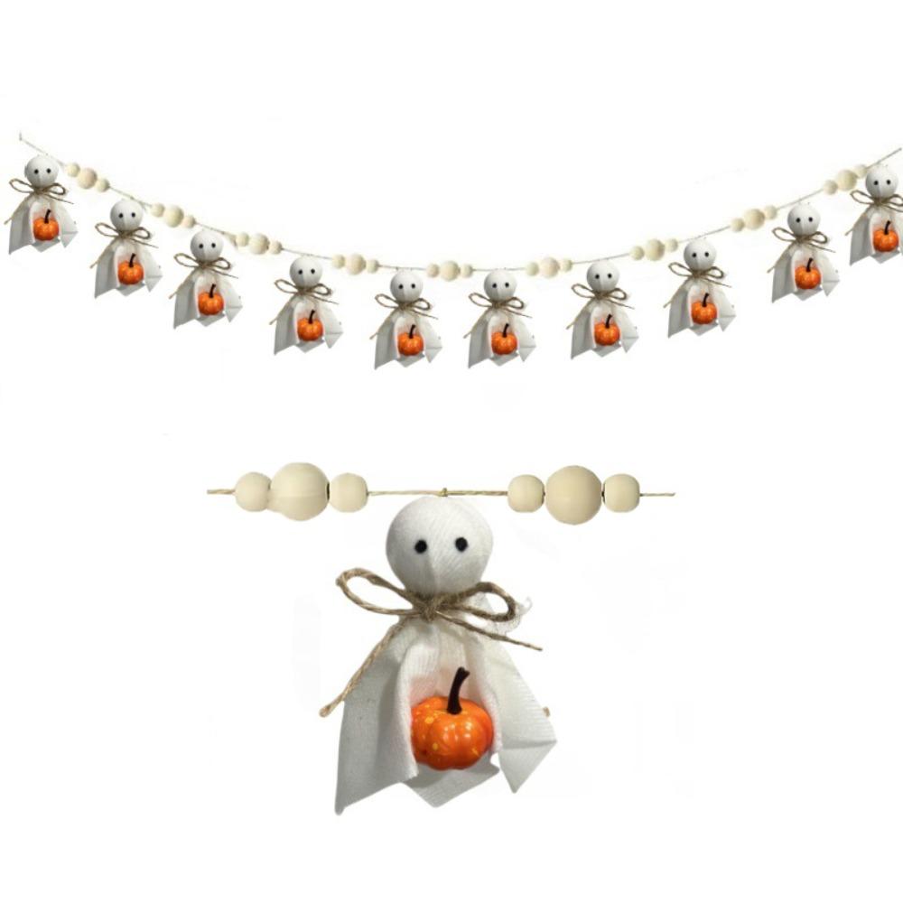 Забавная 84-дюймовая жуткая гирлянда-пентант на Хэллоуин, многоразовая, для самостоятельного изготовления, подвесная гирлянда-призрак, длинная подвесная декорация на Хэллоуин, для помещений