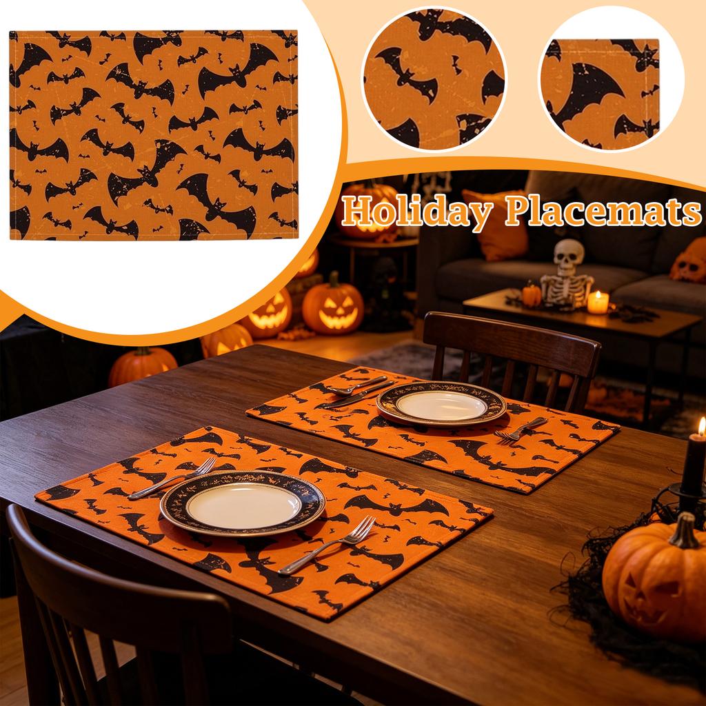 Halloween Placemats Design Place Mats for Holiday Party Decorations