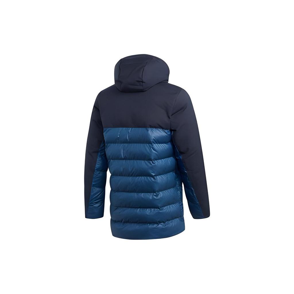 adidas Бавария Мюнхен Тренировочная куртка с логотипом на молнии с капюшоном, мужская куртка из хлопка, синяя EB7564