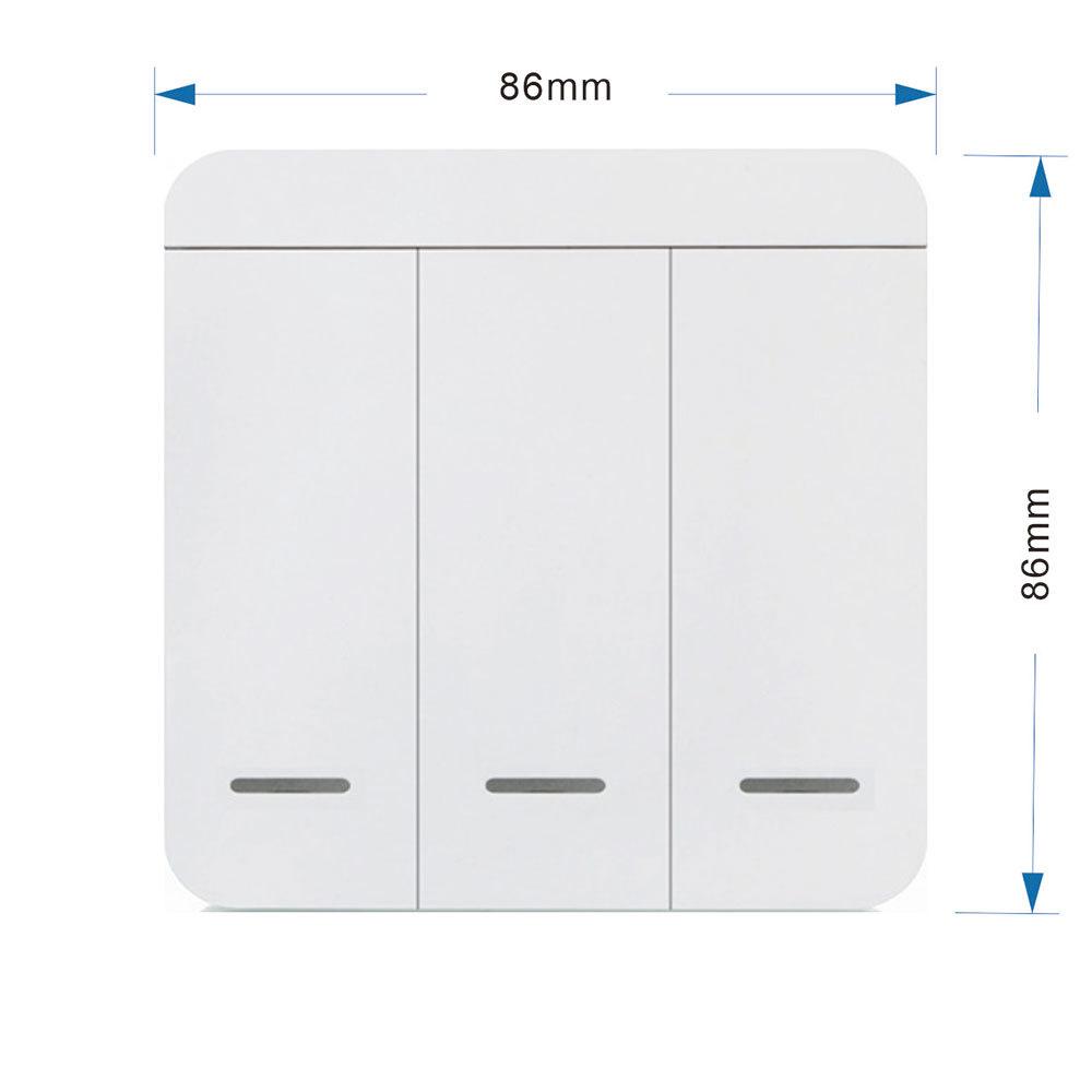Беспроводная интеллектуальная настенная панель RF 433 МГц с дистанционным управлением 1/2/3Gang Mini Relay Receiver Home Led Light Lamp Switch 5A 110V 220V