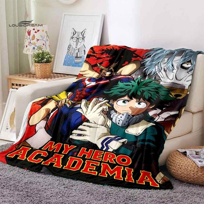 My Hero Academia Movie Design Blankets for Beds Home Travel Adult Flannel Blanket for Couch Bed Living Room Sofa Child Keep Warm