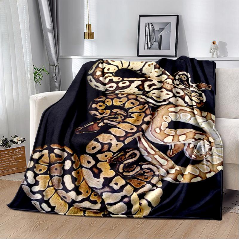 Gothic Snake Serpent Python Viper Blankets Soft Throw Blanket for Home Bedroom Bed Sofa Picnic Travel Office Cover Kids gift