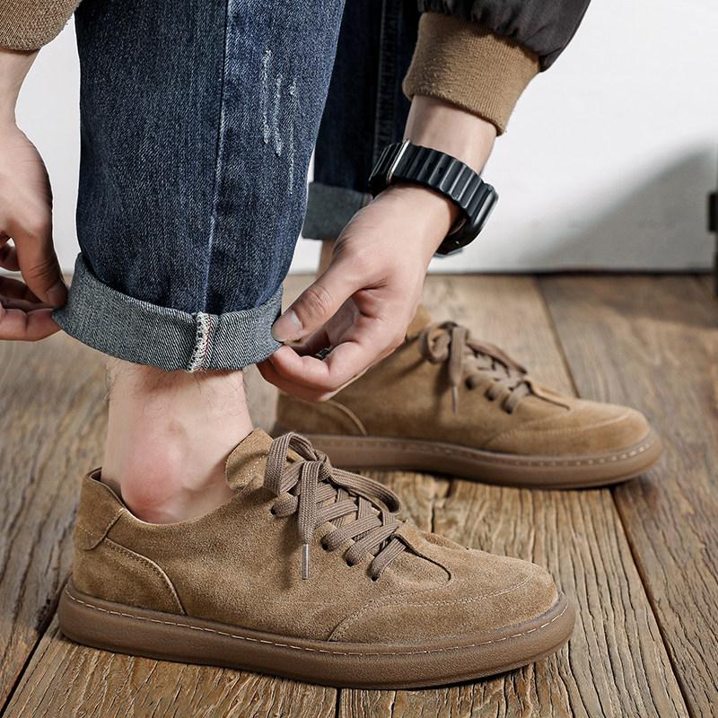 Lace-Up Classic Leather Shoes Men'S Comfortable Retro Men'S Shoes German Training Shoes Men'S Casual Commuting British Style Board Shoes