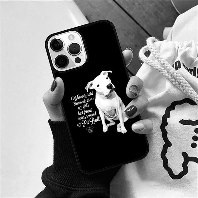 Чехол-ракушка с собакой Питбуль для iPhone 17 Air 15 16 14 13 12 Pro Max 11 Pro Max Plus Чехол для телефона