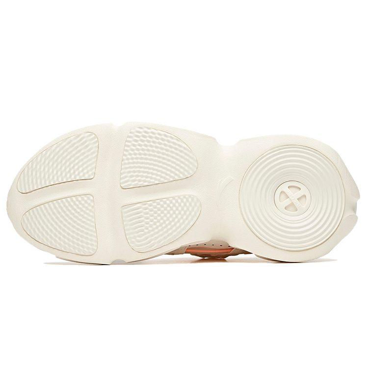ANTA Training Shoes Women's Low Top Ivory White/Fluorescent Sunset Orange 122037789-1