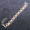 Morganite Gemstone Handmade 925 Sterling Silver Bracelet 7-8" Z3u39