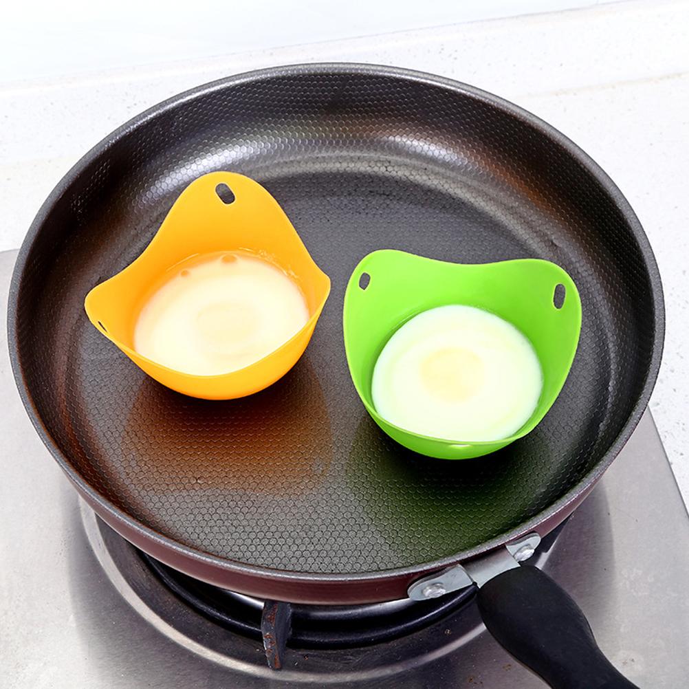 4Pcs Egg Poacher Cups Poached Egg Maker Egg Poaching Cups Silicone Poaching Pods Stovetop Egg Cooker