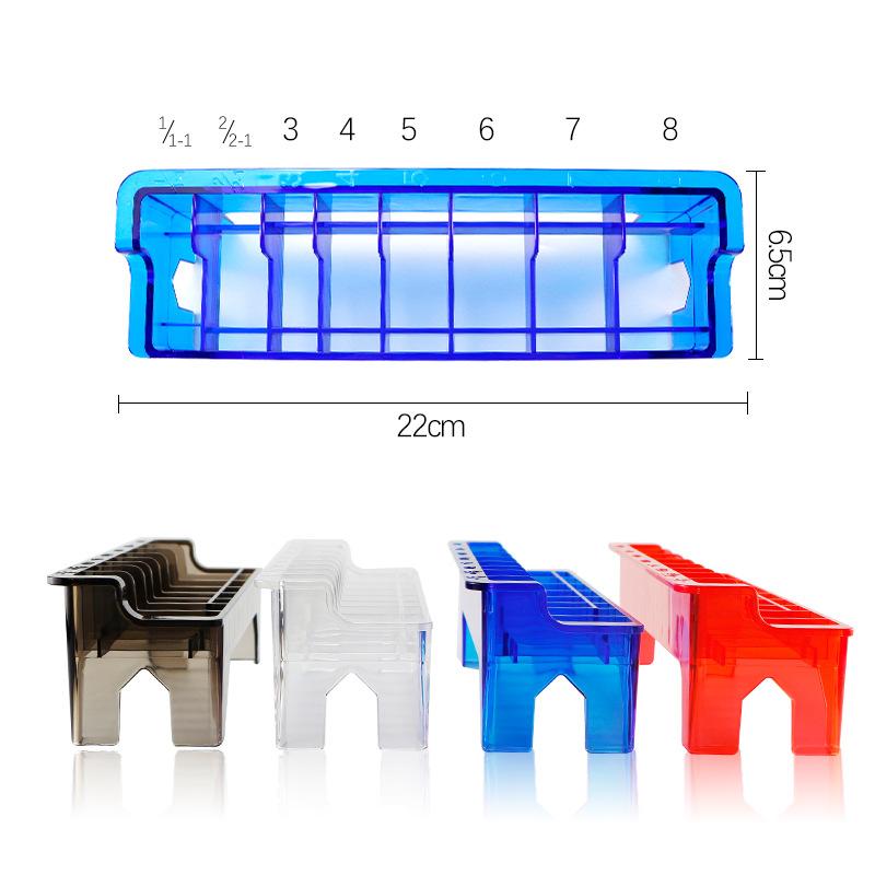 8 Grid Guide Limit Comb Storage Box Electric Hair Clipper Rack Holder Organizer Case Barber Salon Hairdressing Tools Drop Ship