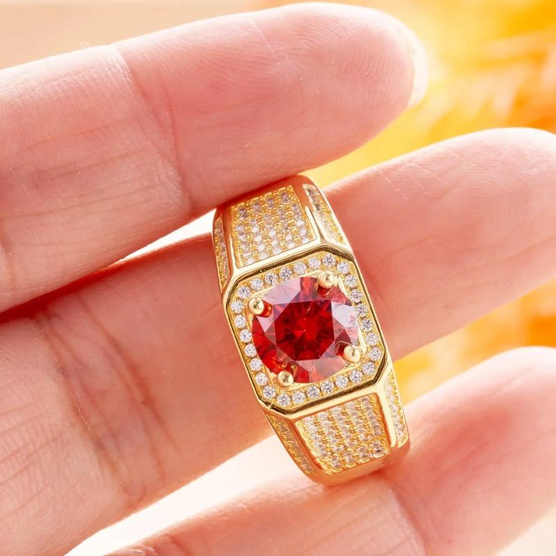 Сертифицированное SACEGEMS GRA кольцо с муассанитом D цвета 1-5 карат для мужчин, стерлинговое серебро S925, свадебное кольцо с бриллиантами, вечерние, роскошные изящные ювелирные изделия