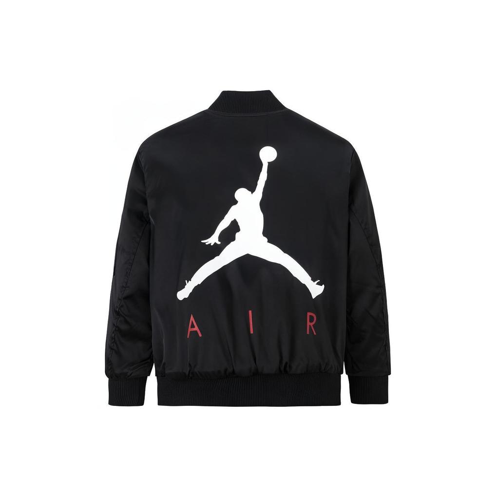 Jordan Kids Baseball Collar Zip-Up Long Sleeve Cotton Jacket Kids Outerwear Black JD2242015GS-001