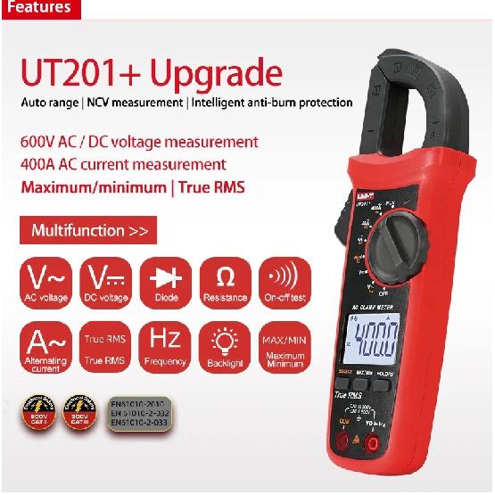 UNI-T Clamp Meter UT201 UT202 UT202A UT203 UT204 Plus Digital Tester Professional Voltmeter Pliers Ammeter Electric Multitester