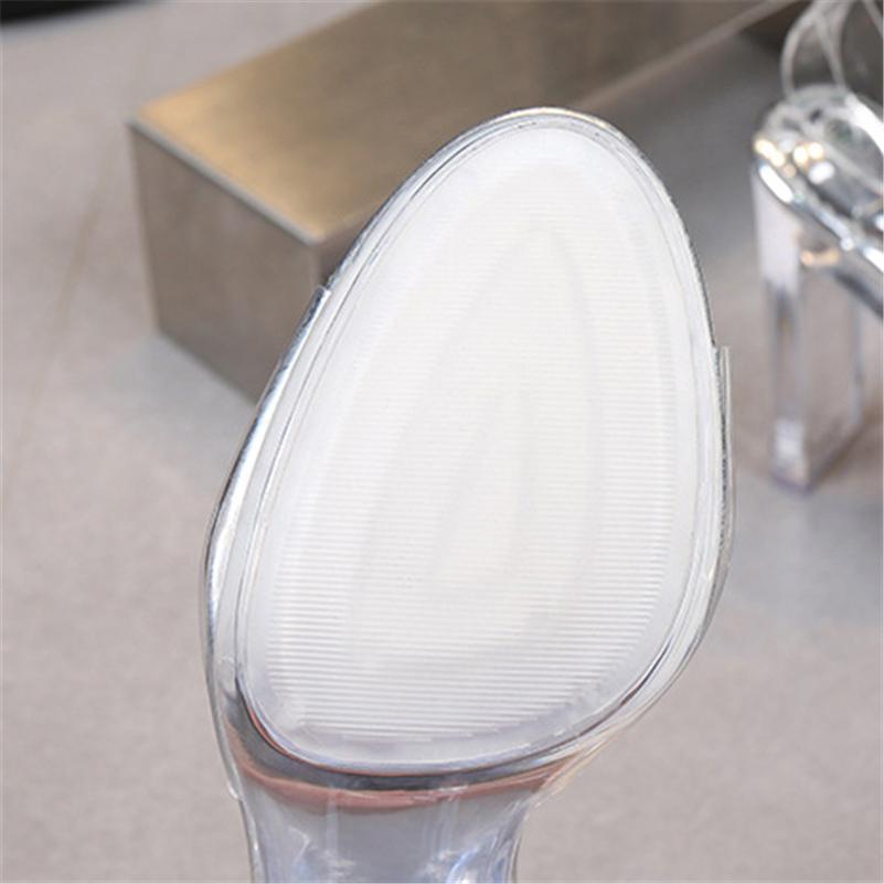 Женские летние босоножки на платформе на высоком каблуке 11 см и 2 см, женские прозрачные нескользящие босоножки на блочном каблуке с ремешками, прозрачные серебряные туфли