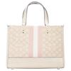 COACH handbag Dempsey 29 classic presbyopic snap closure, fabric and leather and calfskin, Tote bag, shopping bag, shoulder crossbody handbag, large