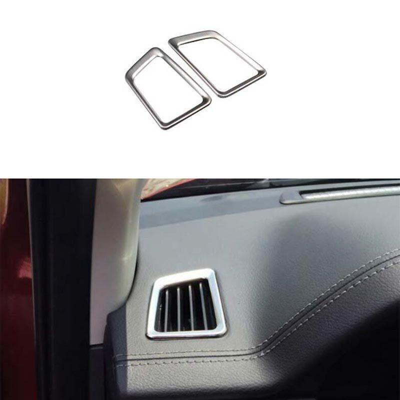 2PCS Left And Right Air Outlet Vent Trim Silver Steel For Ford Ranger 2015-22