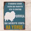Металлическая табличка «Любитель шпицев» 20x30 см, Смешной подарок для владельца собаки