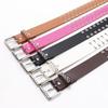 Women Hollowed Metal Leather Belt With Alloy Buckle For Casual Wear And Street Style