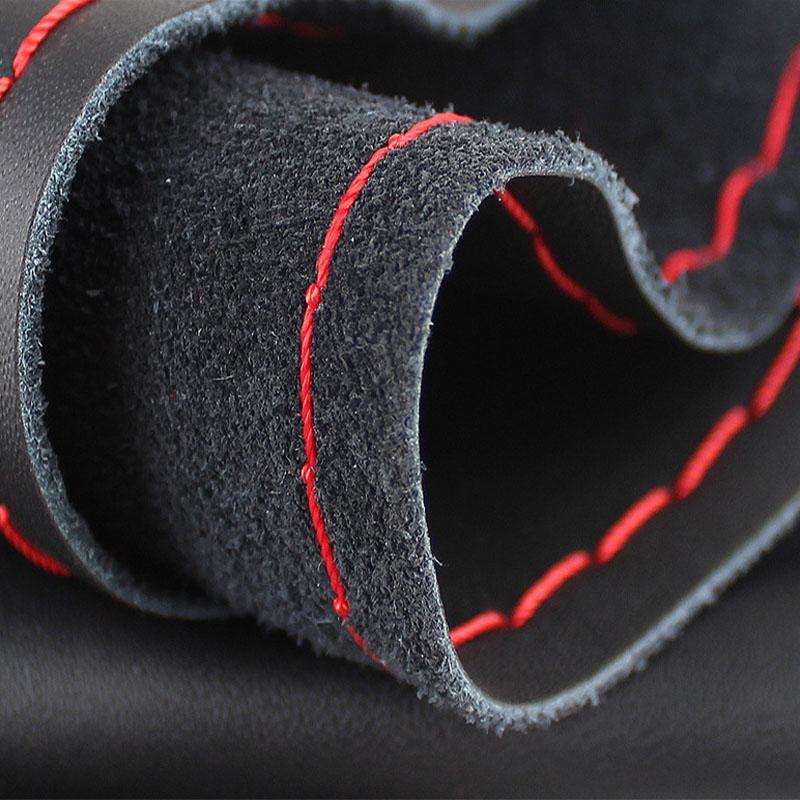 38 см чехол на руль автомобиля иглы и нитки для оплетки из искусственной кожи чехол для оплетки своими руками мягкий нескользящий автомобильный интерьер автомобиля