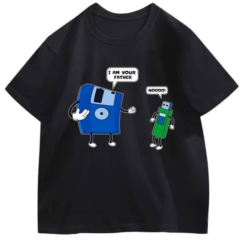 I Am Your Father Meme Tshirt Funny Tech Humor Floppy Disk USB Top Computer Engineering for Men Women Clothes Father and Son