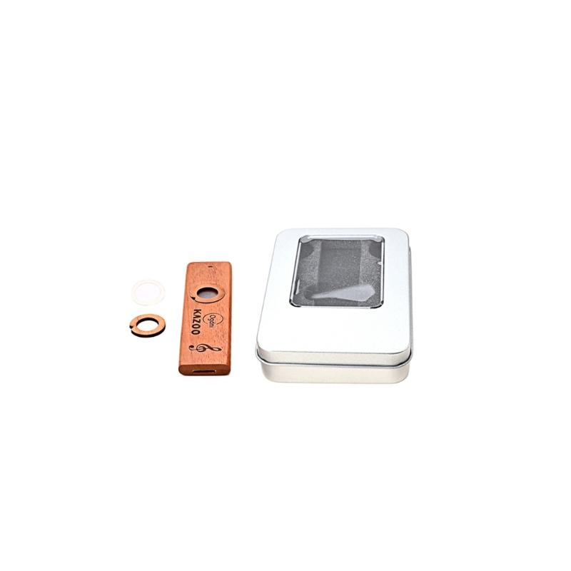 Mini Wooden Kazoo With Metal Box Guitar Ukulele Accompaniment Orff Instruments Flute Harmonicas For Music Lovers