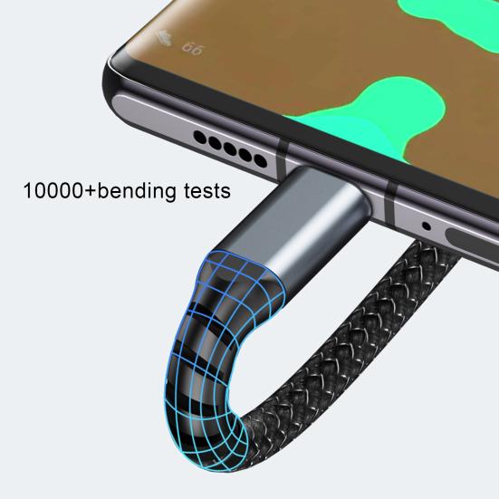 Зарядный кабель для быстрой зарядки, 100 Вт, мульти-нейлоновый кабель, плетеный, несколько USB-кабелей, универсальный, 3 дюйма